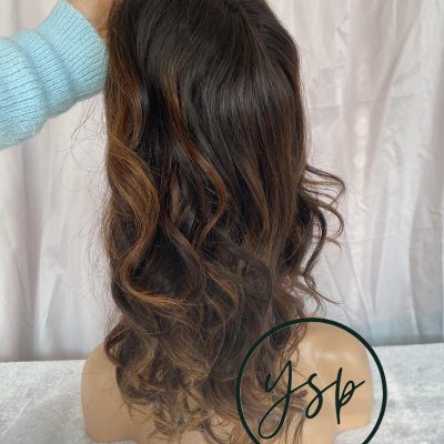 100% Human Hair Lace Front Wig for Women Balayage | Wavy Bob | Glueless | Pre-Plucked Hairline