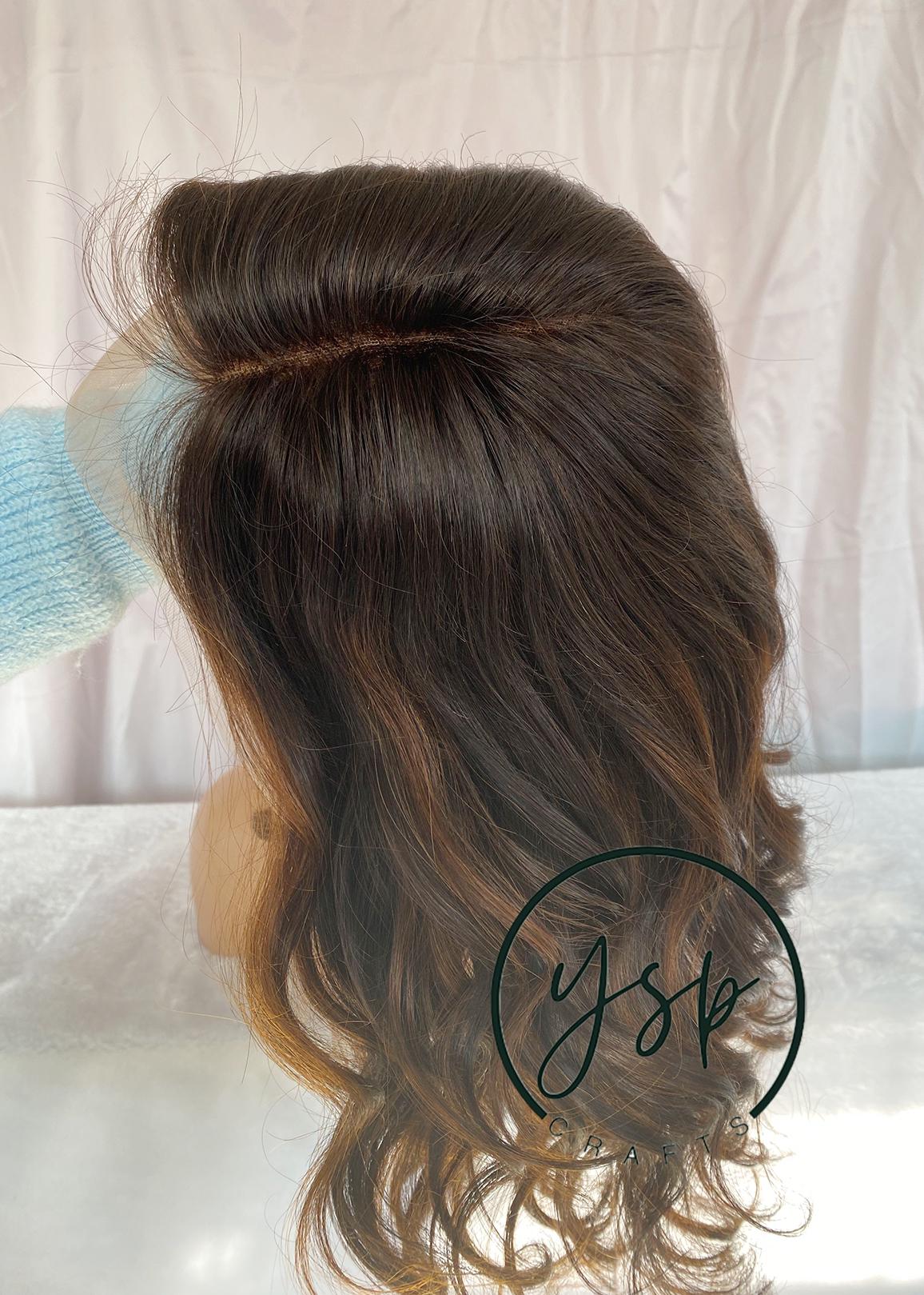 100% Human Hair Lace Front Wig for Women Balayage