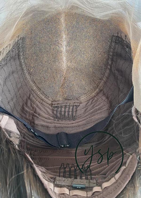 13x6 Lace Front Human Hair Wig with Bangs Brown Straight Wig Glueless Everyday Wigs - Image 6