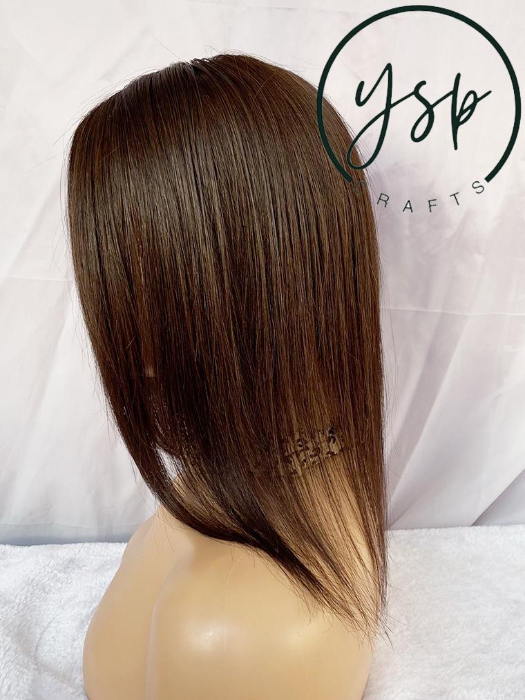 5x5 Silk Top Human Hair Topper | Natural Brown Hairpiece - Image 4