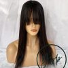 5x6 Silk Top Human Hair Topper with bangs