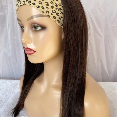 Alternative view of Dark Brown Human Hair 3/4 Wig: Active Bandfall Style