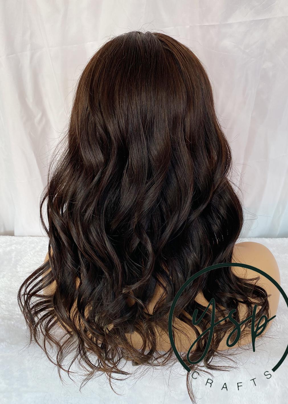 Darkest Brown Wavy Human Hair Wig - 13x6 Lace Front - Image 4