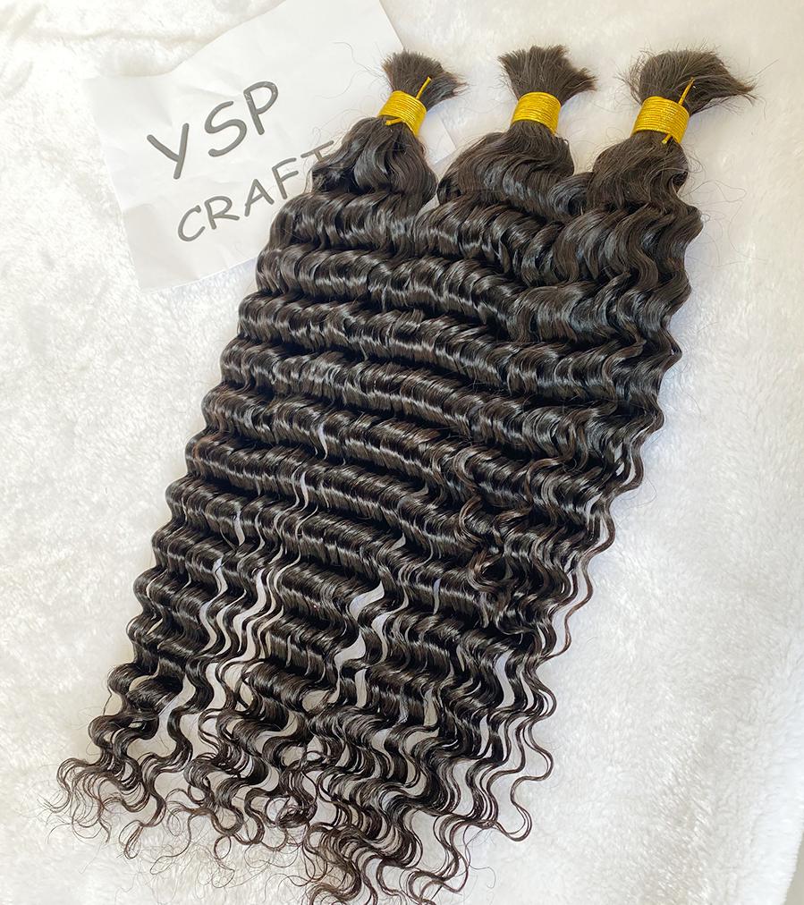 Deep Wave Human Hair Bulk for Braiding No Weft Extension Knotless Braiding Extensions - Image 4