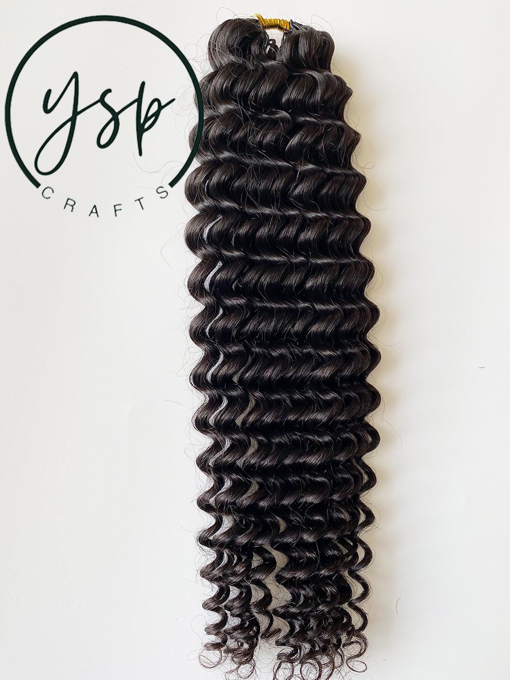 Human Hair Crochet Extensions Water Wave Natural Color - Image 3