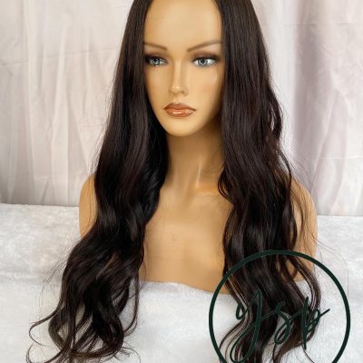 Alternative view of Human Hair U part wig Natural Color Long Wavy Hair Wigs