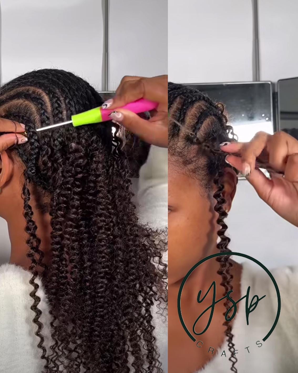 Kinky Straight Human Crochet Hair Pre-Stretched Crochet Hair Lightweight - Image 3