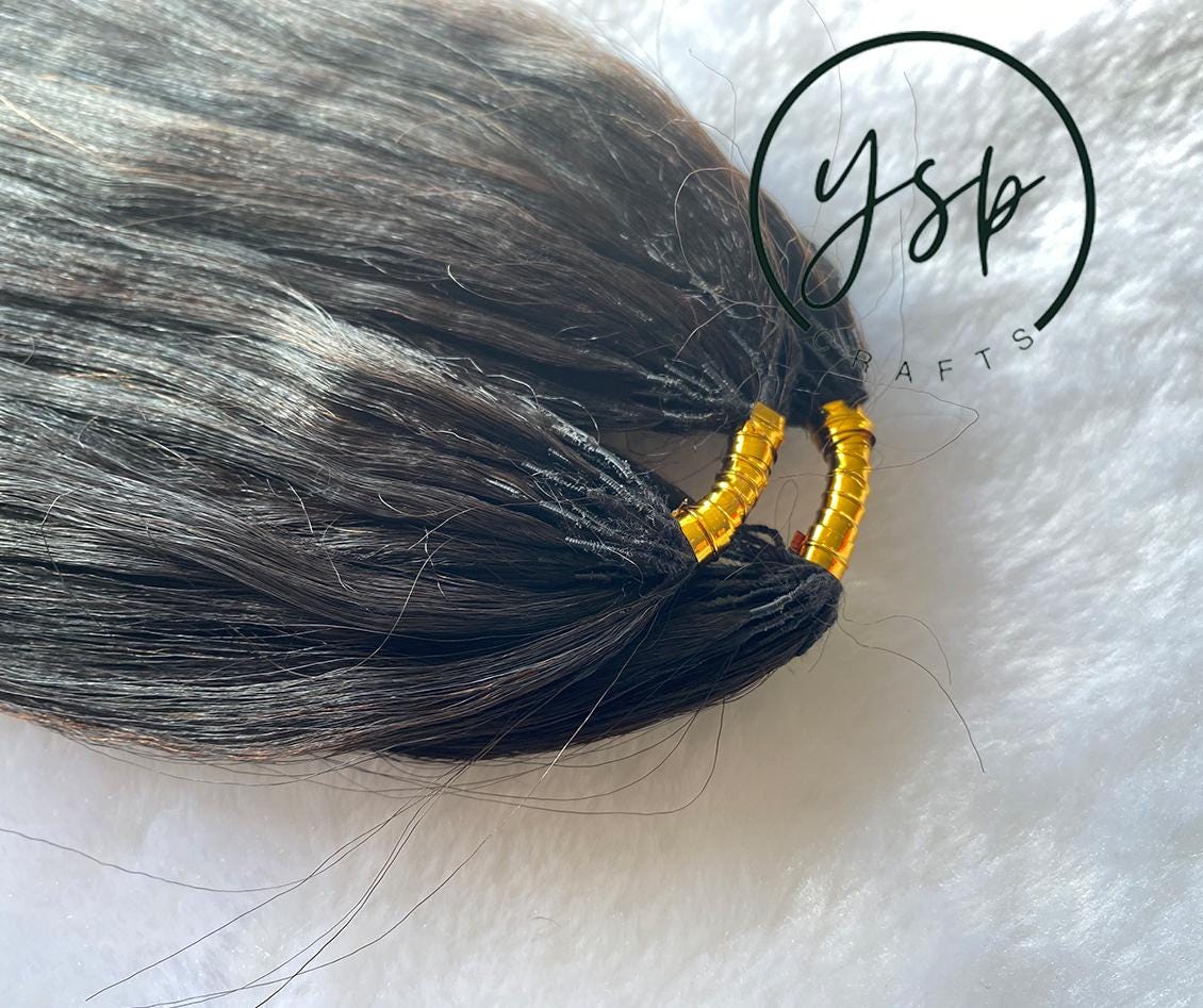 Light Yaki Human Hair Crochet Extensions, Natural Black 18 inch - Image 4