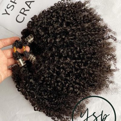 Multi-Textured Kinky Curly Crochet Hair Extensions Human Hair Natural Color Knotless Crochet Hair Extensions