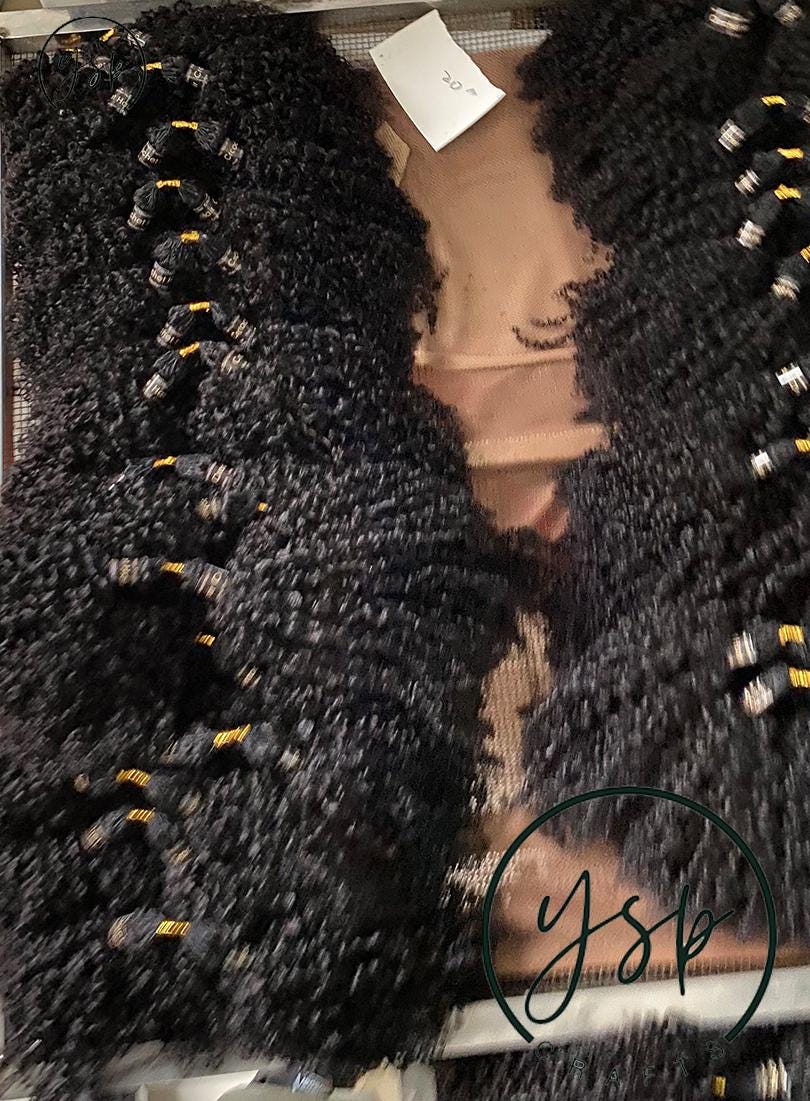 Multi-Textured Kinky Curly Crochet Hair Extensions Human Hair Natural Color Knotless Crochet Hair Extensions - Image 6