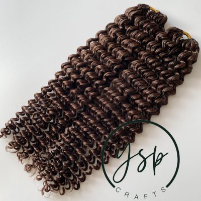 Alternative view of Medium Brown #4 Water Wave Human Crochet Hair