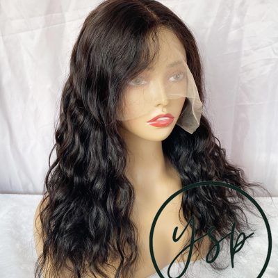 Natural Black Human hair 136 Lace Front Wig Loose Wavy Hair Wigs for Women