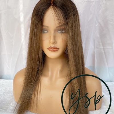 Ombre Brown Lace Front Wig | 13x6 Human Hair Straight Wig