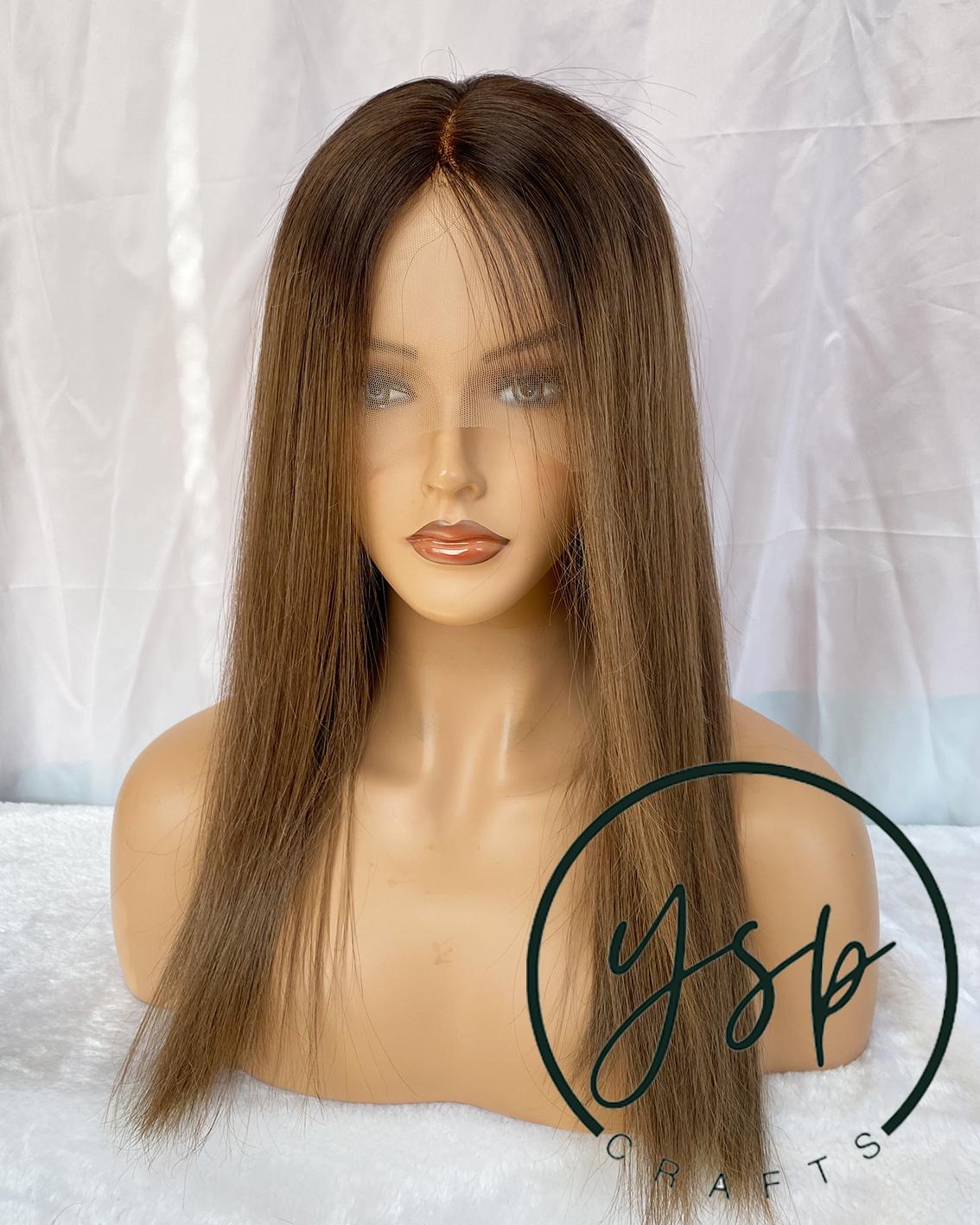 Ombre Brown Lace Front Wig | 13x6 Human Hair Straight Wig