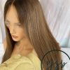 Ombre Brown Straight Human Hair Wig 13x6 Lace Front Wigs for Women