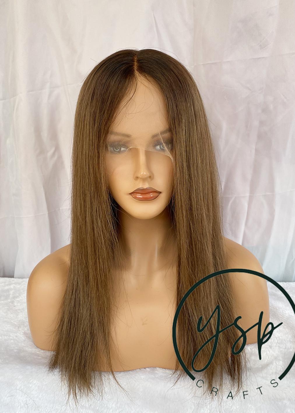 Ombre Brown Straight Human Hair Wig | 13x6 Lace Front Wigs for Women - Image 3