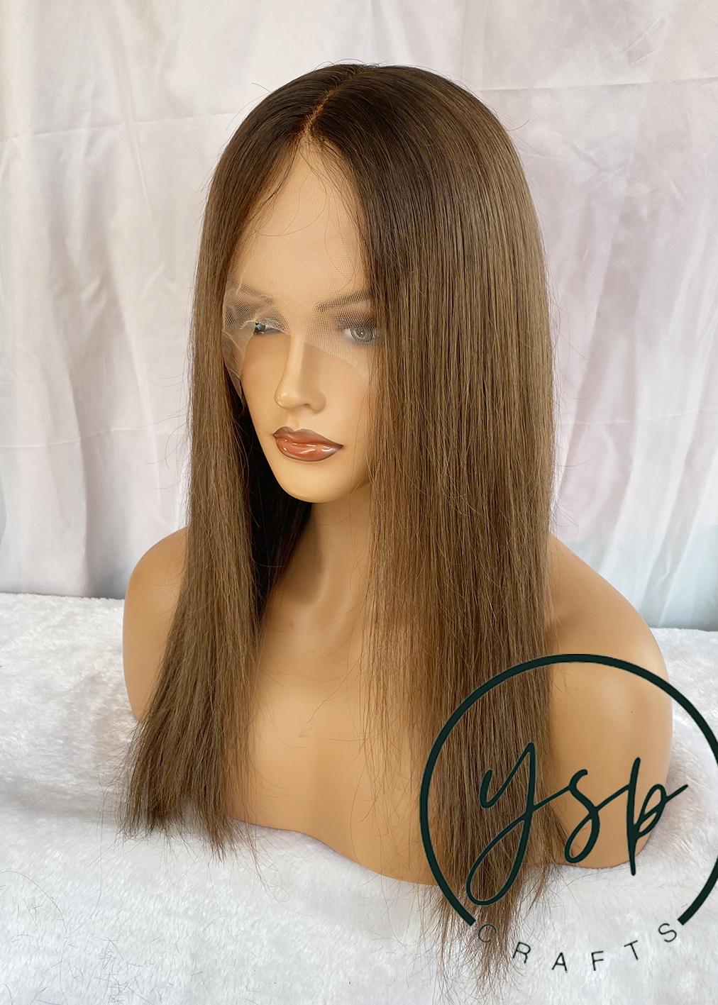 Ombre Brown Straight Human Hair Wig | 13x6 Lace Front Wigs for Women - Image 2