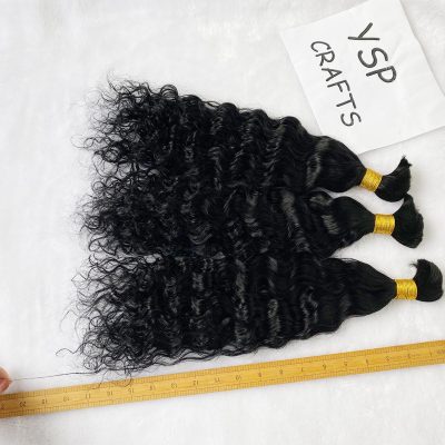 Alternative view of Water Wave 1B Human Hair Extensions: Boho Knotless Braiding, 20 inch, 3 Bundles