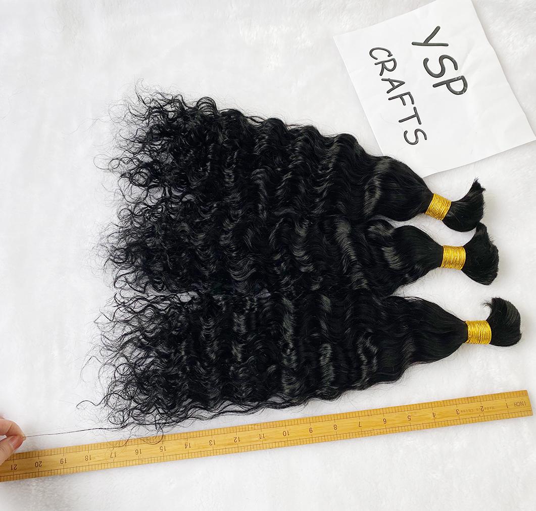 Water Wave 1B Human Hair Extensions: Boho Knotless Braiding, 20 inch, 3 Bundles - Image 2