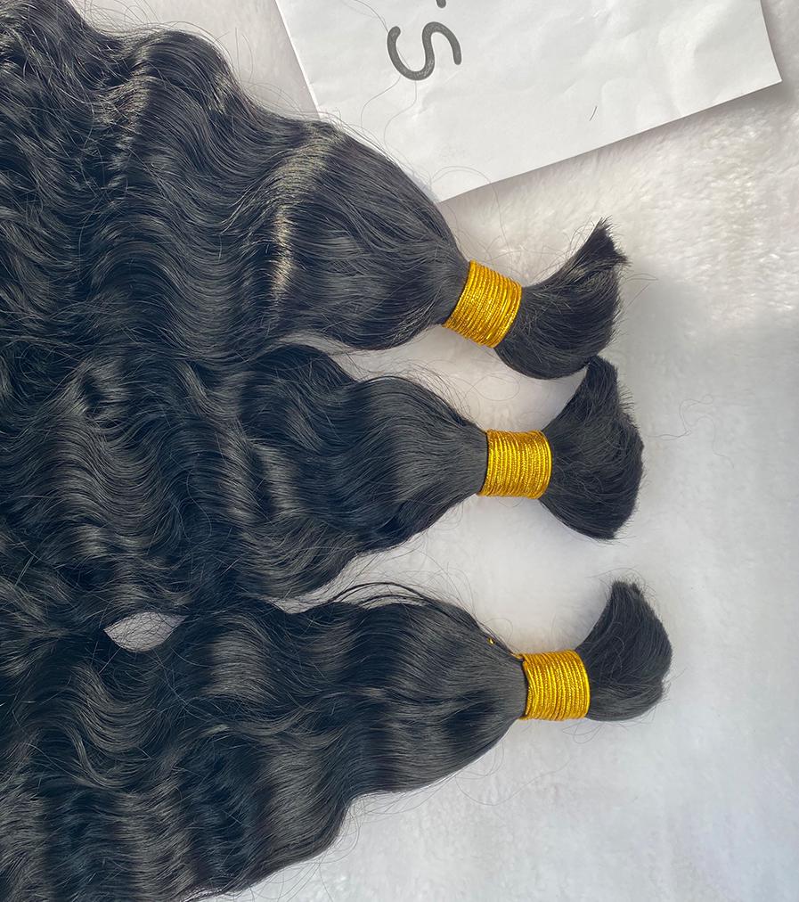 Water Wave 1B Human Hair Extensions: Boho Knotless Braiding, 20 inch, 3 Bundles - Image 3