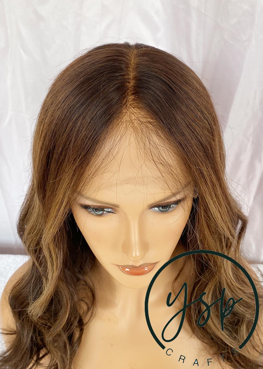 Real Human hair Full Lace Wig Balayage Wavy hair Wigs for Women - Image 3