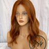 Real Remy Human Hair 136 Lace Front Wig Ginger Hair Wavy Wigs for Women