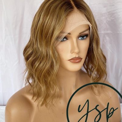 Short Bob Balayage Color 13x6 Lace Front Human Hair Wig for women
