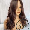 Silk Top Human Hair Topper Warm Brown Hair Topper for Thinning Hair Real Human Hair Top Piece