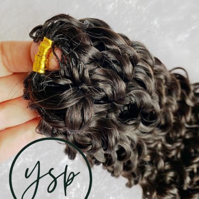 Spanish Curl Lightweight Human Crochet Hair Extensions - Natural Color