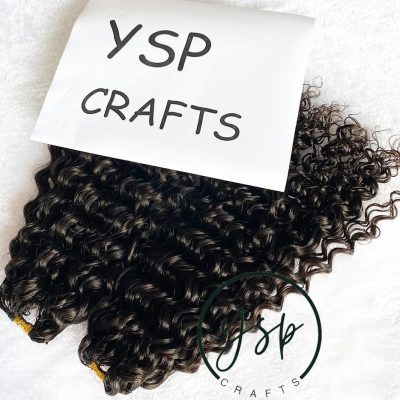 Alternative view of Spanish Curl Lightweight Human Crochet Hair Extensions - Natural Color